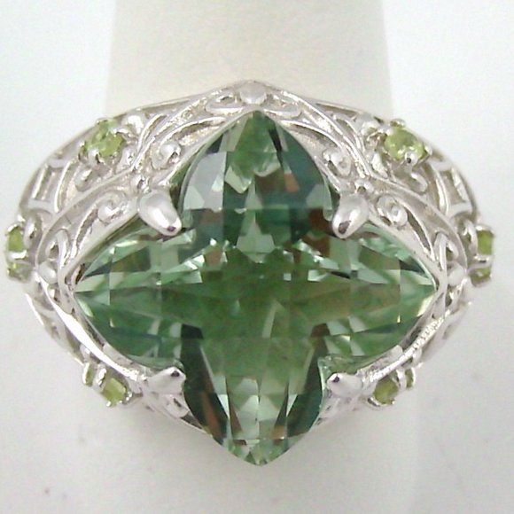 Victoria Wieck 6.1ct Prasiolite & Peridot Ring - Picture 6 of 8